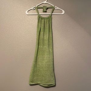 Green Backless Halter Dress